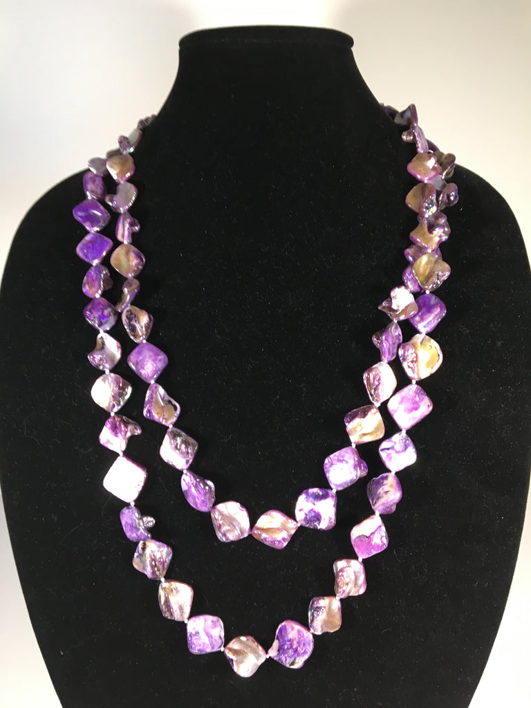 Glistening Mother of Pearl Bead Necklace