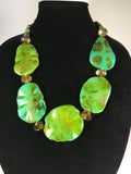 Remarkable Chinese Turquoise Slab Necklace
