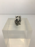Stylish Sterling Silver Lost Wax Ring