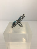 Beautiful Two-Stone Arizona Turquoise and Sterling Silver Ring
