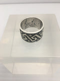 Native American Sterling Silver Band with Navajo Pattern