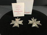 Stunning Pair of Sterling Silver Reed & Barton Limited Edition Christmas Crosses