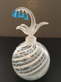 Delicate Hand Blown Perfume Bottle with Lily of the Valley Stopper