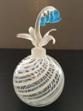 Delicate Hand Blown Perfume Bottle with Lily of the Valley Stopper