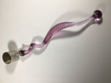 Handcrafted Purple Colored Blown Glass Candle Snuffer w/ Snake Scale Design