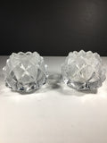 Pair of Orrefors Crystal Firefly Votive Candle Holders