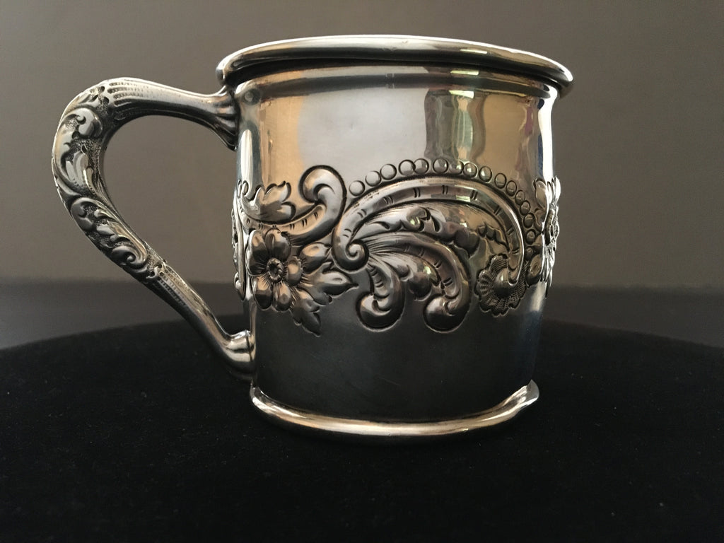 Sterling Silver Child's Christening Mug by W.J. Braitsch 1900-1940's
