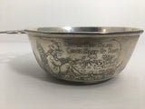 Vintage Sterling Silver Porridge Bowl with Nursery Rhymes