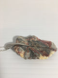 Multi Colored Agate Necklace - Shaped as a Leaf