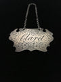 Stunning Sterling Silver Decanter Label for Claret