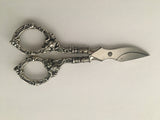 Antique German Silver Curved Blade Scissors