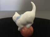 Herend Fine Porcelain Small Kitten on Red Ball Figurine #5221c