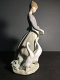 Lladro Porcelain Figurine #1306 "Pacing the Ducks"