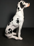 Darling Handmade Glazed Pottery Dalmatian Dog Figurine from Italy