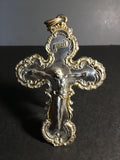 Vintage Sterling Silver and Gold Vermeil Cross