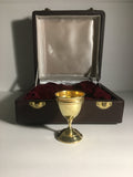 Vintage 3pc French Gold Wash Fine Silver Childs Christening Set by Lenain & Fils