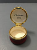 Halcyon Days 2003 Christmas Enamel Pill/Trinket Box