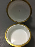 Vintage Limoges Reproduction Porcelain Trinket Box with French Solider Top