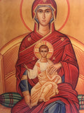 Beautiful Monastery Icons Portrait of Mary and Baby Jesus