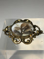 Victorian Mourning Brooch with Hair Locket and Seed Pearl