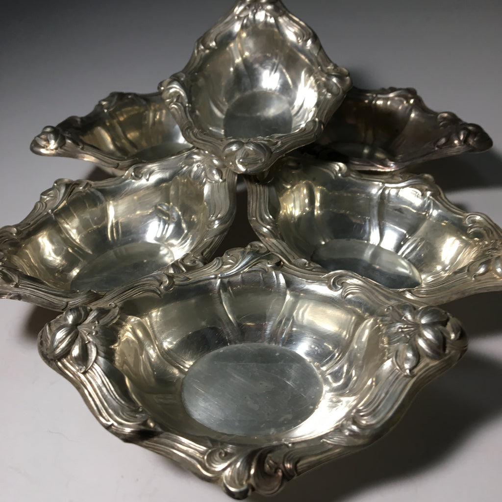 Set of Six Sterling Silver Nut Bowls by Watson & Newell