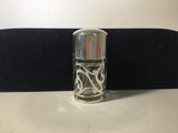 Vintage Sterling Silver Overlay and Glass Perfume Bottle