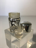Vintage Sterling Silver Overlay and Glass Perfume Bottle