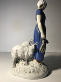 Bing & Grondahl Porcelain Figurine of Girl with Sheep # 2010