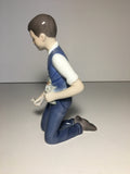 Bing & Grondahl Porcelain Figurine of Young Man with Bouquet of Flowers