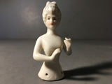 Vintage Porcelain Pin Cushion 1/2 Doll from Germany