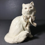 Vintage Lenox Ivory China Cat Figurine " Sitting Pretty "