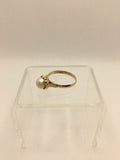 Beautiful Vintage Natural Pearl Solitaire Ring set in 14K Gold
