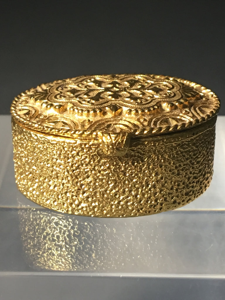 Vintage Florenza Gold Toned Ring / Trinket Box