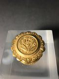 Vintage Florenza Round Gold Tone Ring / Trinket Box