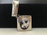 Awesome Sterling Silver "Pug" Match Safe by Benjamin Thomas Greening c. 1904