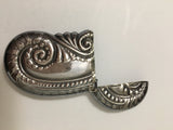 Antique Wallace & Sons Sterling Silver Match Safe Nautilus Design