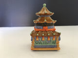 Vintage Colorful Pagoda Style Inkwell