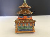 Vintage Colorful Pagoda Style Inkwell