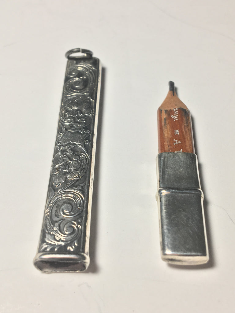 Vintage Sterling Silver Pencil Holder with Original Pencil