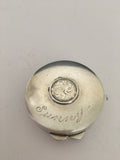Vintage Sterling Silver Round Pill Box with St. Christopher Medal