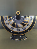 Blue and Gold Ceramic Menorah by Cardinal Inc.