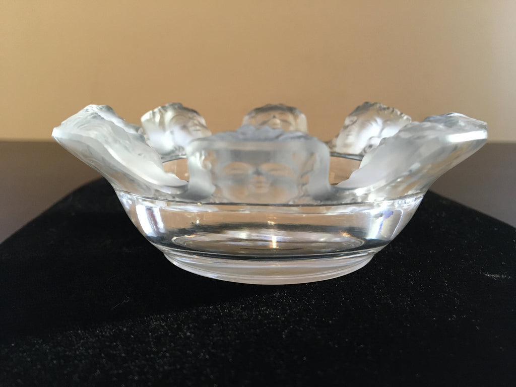 Lalique Frosted Crystal St. Nicholas Trinket Dish/Ashtray