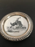 Vintage Coaster with Reproduction of Drawing by Sam Savitt " Rodeo"