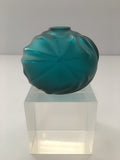 Beautiful Lalique Soliflore a Royal Palm Turquoise Bud Vase