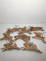 Set of 8 Hand Carved Native American Artisan Wooden Animal Tree Ornaments
