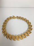 Vintage Napier 16" Gold Toned Leaf Choker Necklace
