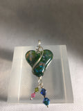 Karen Nan Designs Art Glass Heart Pendant
