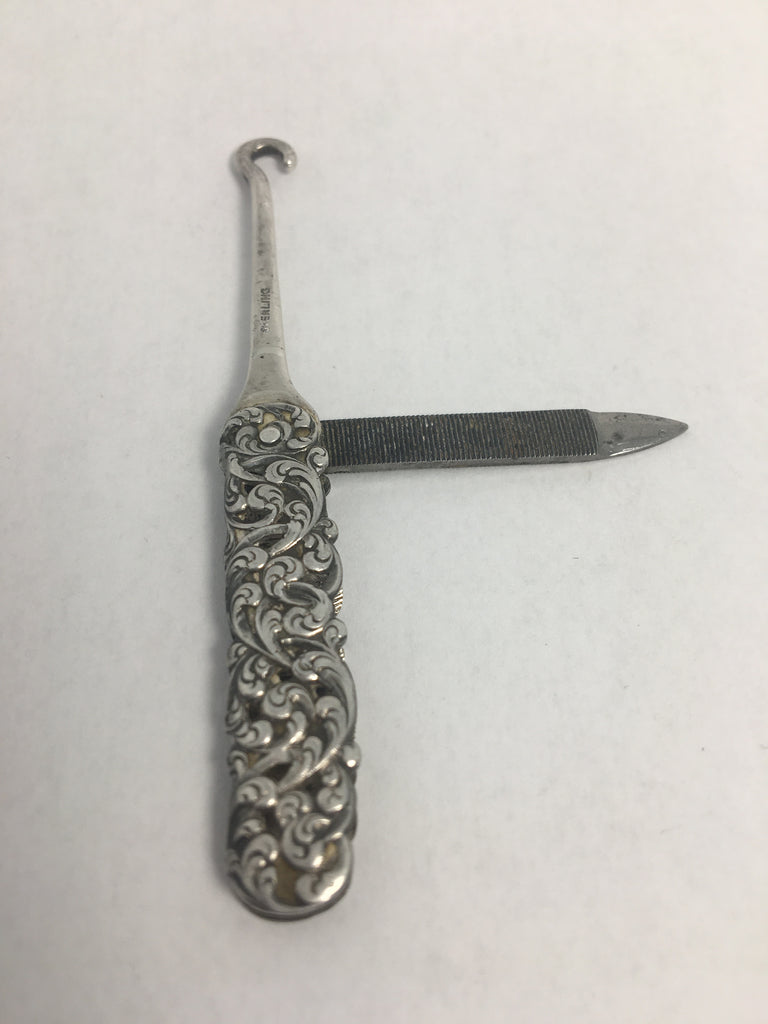 Antique Sterling Silver and Mixed Metal Glove Button Hooks | Salt River ...