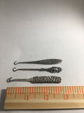 Antique Sterling Silver and Mixed Metal Glove Button Hooks