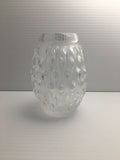 Stunning Lalique Figuera Pattern Frosted Crystal Vase  w/original box